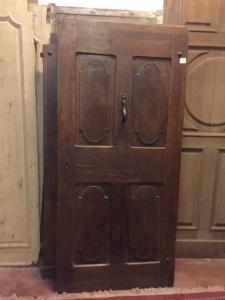 ptci509 - Haustür aus geschnitztem Nussbaumholz, 18. Jahrhundert, B 95 x H 204 cm
